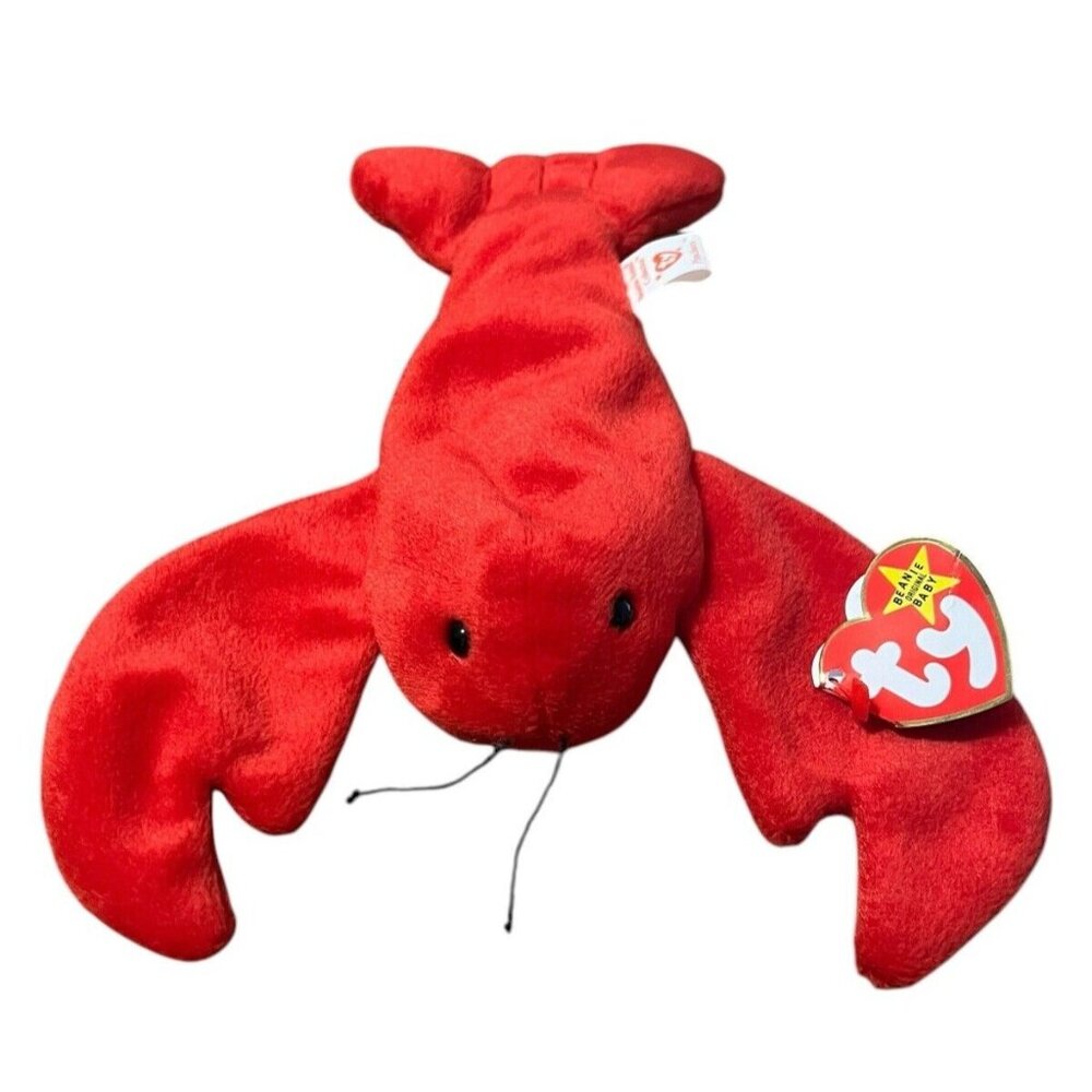 1993 Ty Beanie Baby " Pinchers " The Lobster PVC Pellets Retired Great Condition